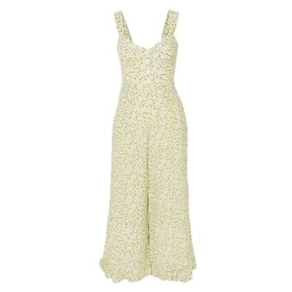 NWOT Revolve Faithfull the Brand Lameka Green Floral Jumpsuit 4 - Picture 5 of 9